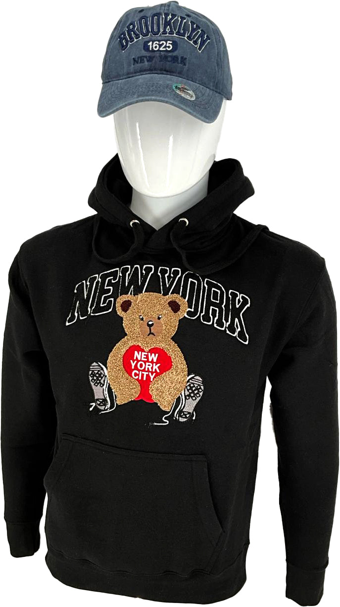 Hoodie Applique Bear Kids