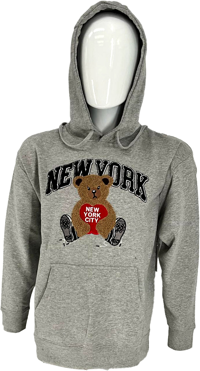 Hoodie Applique Bear Unisex