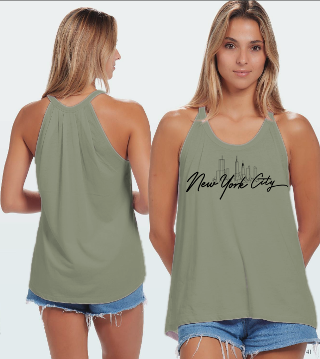 Ladies Knotted Back Racer Tank