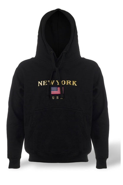 Hoodie Embroidery US Flag