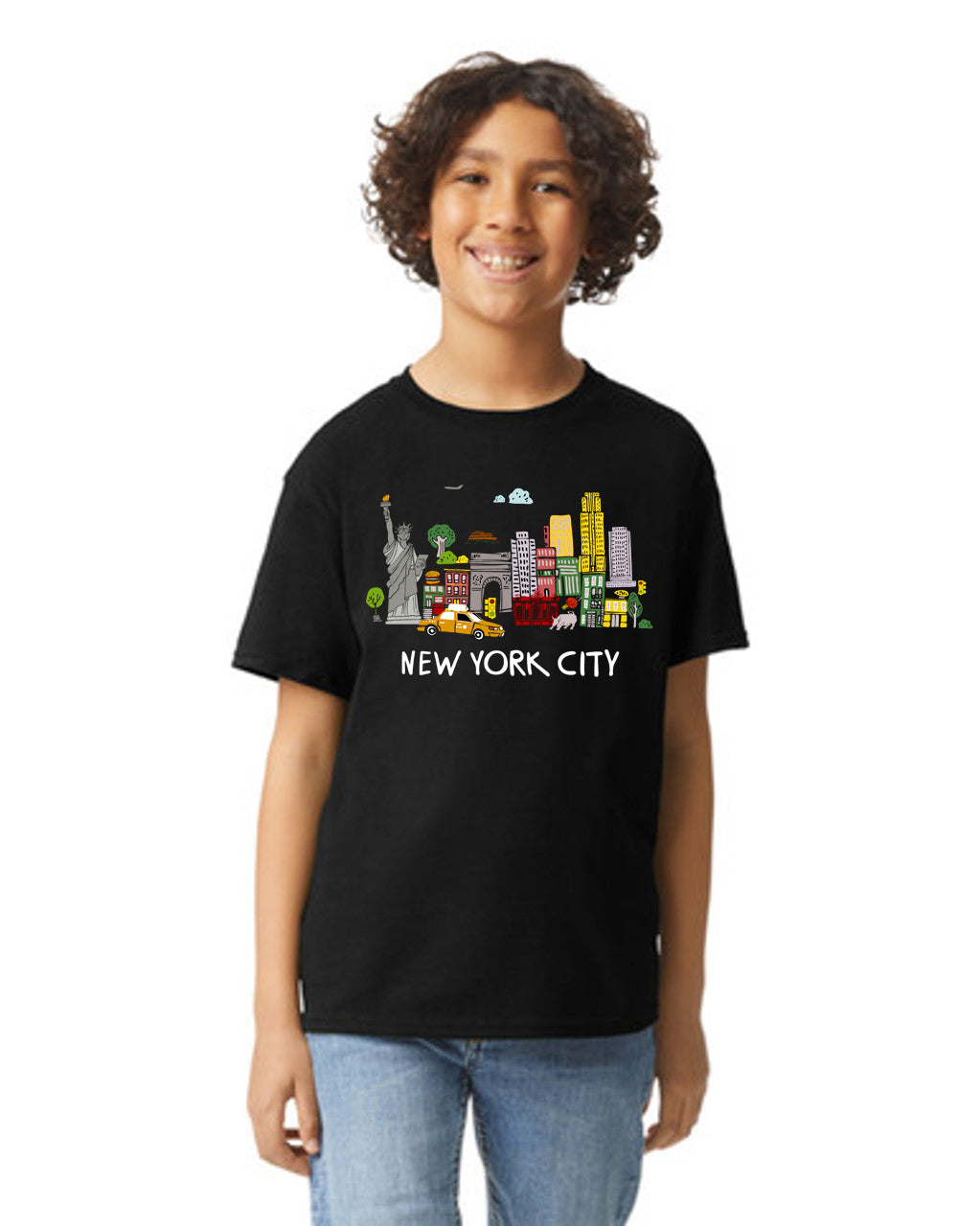 Tshirt Kids Colorful Multimage NYC