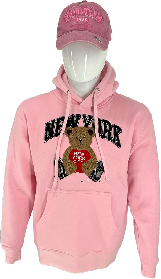 Hoodie Applique Bear Unisex