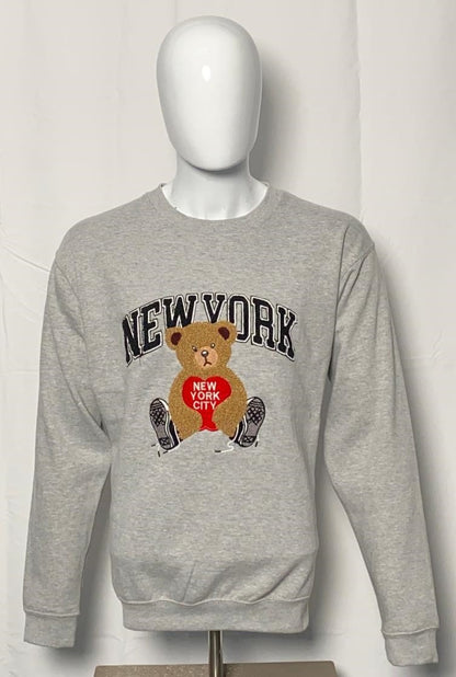 Sweatshirt Applique Bear Unisex
