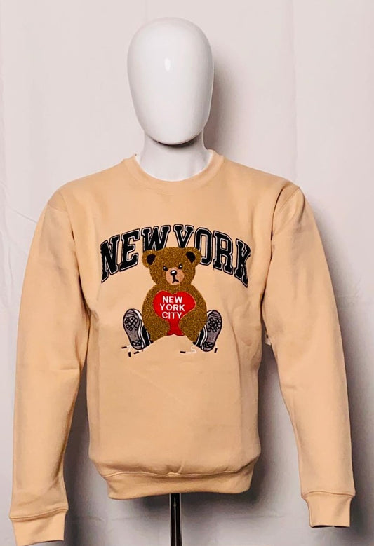 Sweatshirt Applique Bear Unisex