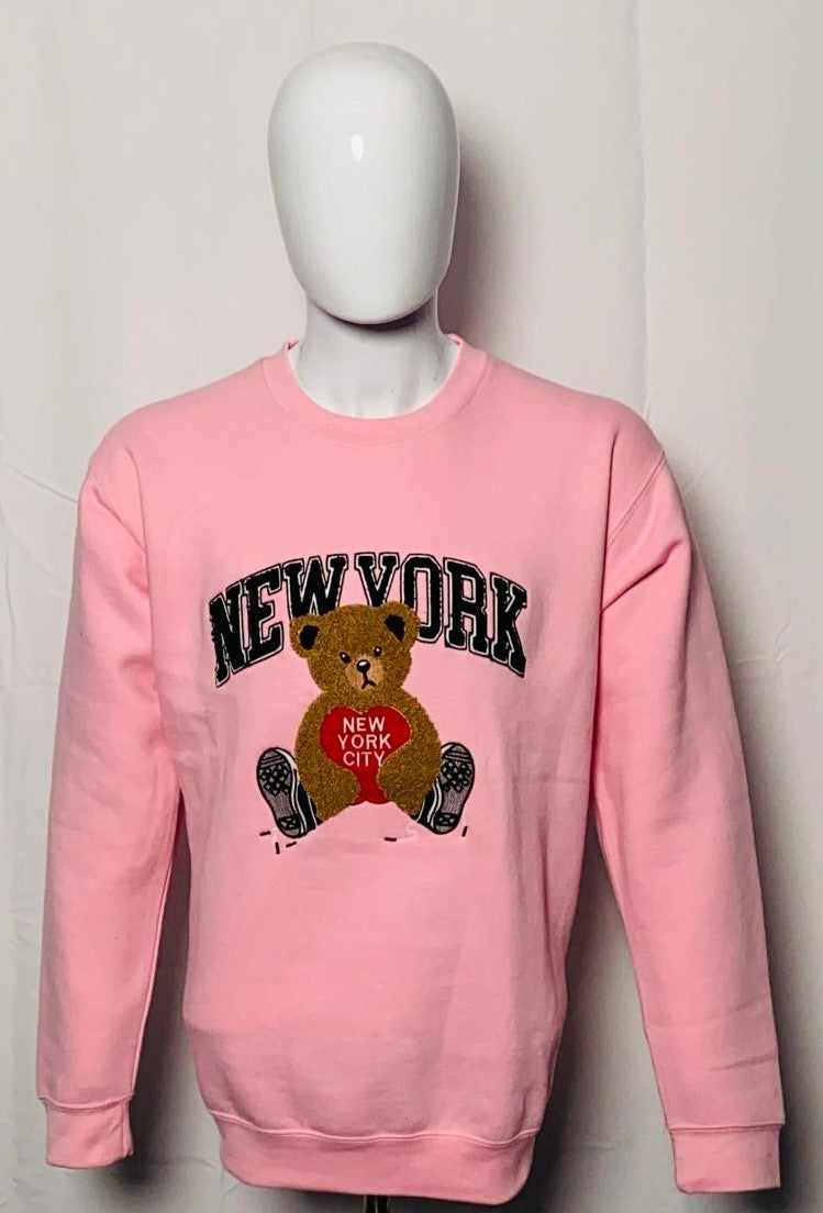 Sweatshirt Applique Bear Unisex