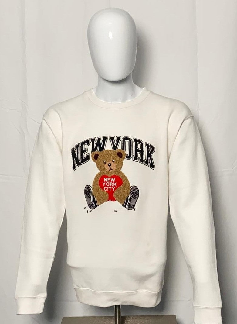 Sweatshirt Applique Bear Unisex